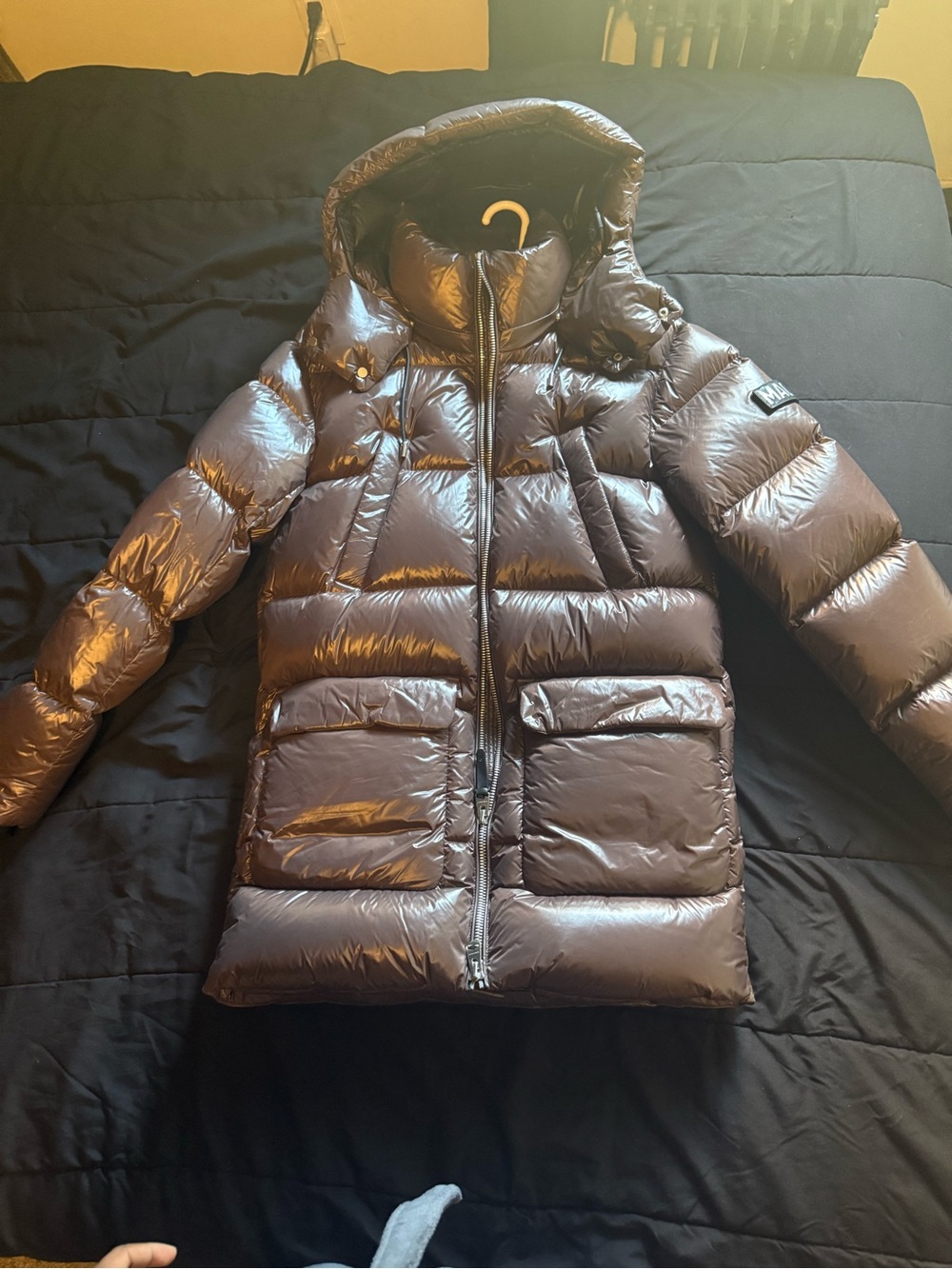 Mackage Brown Quilted Puffer Jacket with Hood